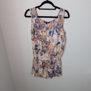 W118 by Walker Baker Sleeveless Floral Romper, Medium